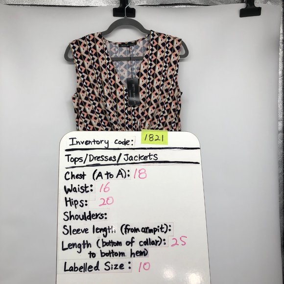 NWT Betty Barclay Pink Sleeveless Blouse with Geometric Print - Picture 15 of 16